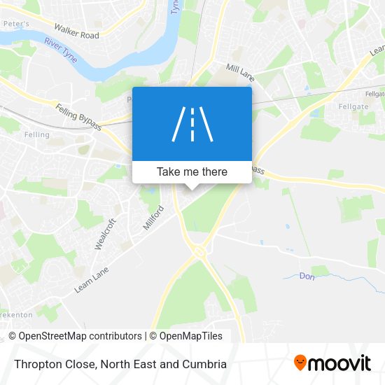 Thropton Close map