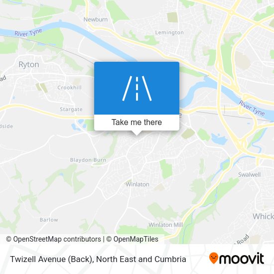 Twizell Avenue (Back) map