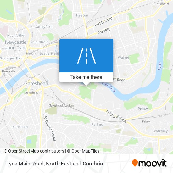 Tyne Main Road map