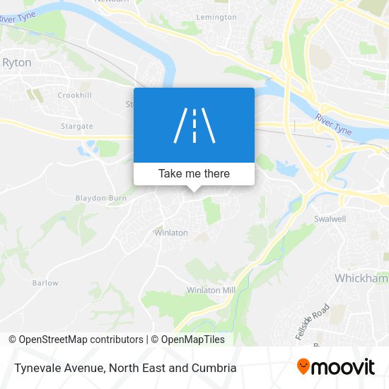 Tynevale Avenue map