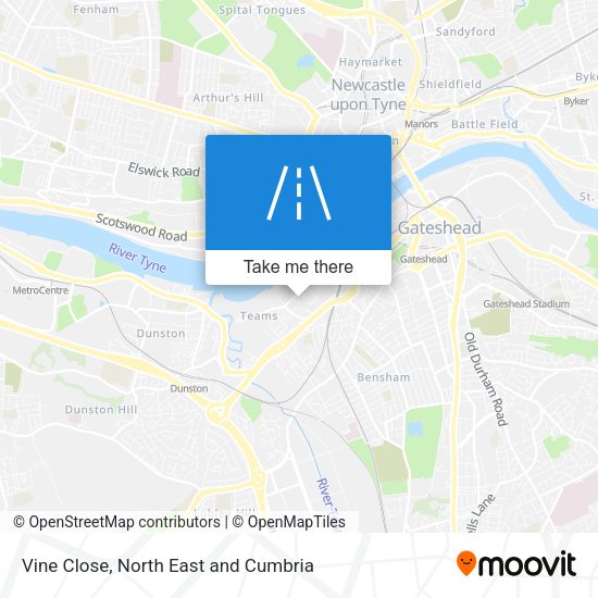 Vine Close map