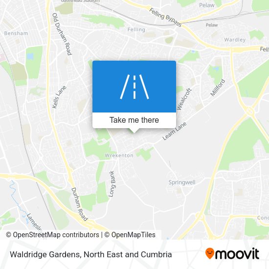 Waldridge Gardens map