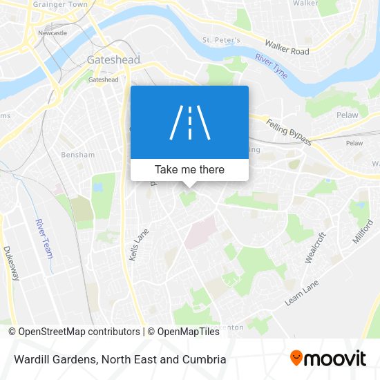 Wardill Gardens map