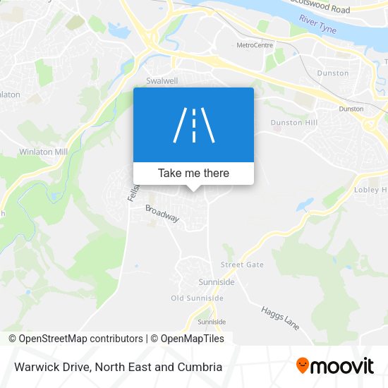 Warwick Drive map