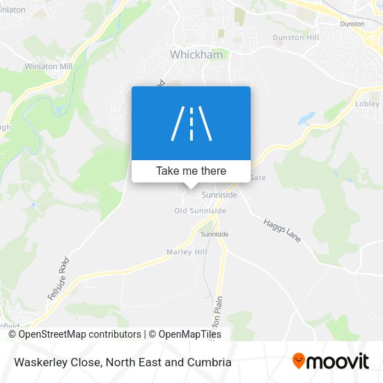 Waskerley Close map