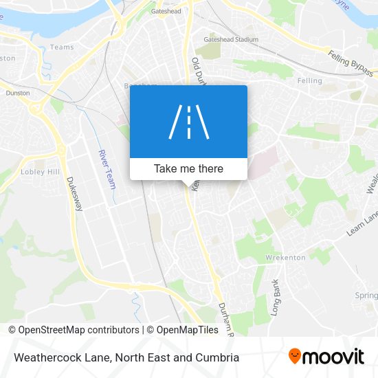 Weathercock Lane map