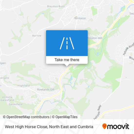 West High Horse Close map