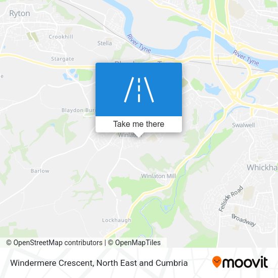 Windermere Crescent map