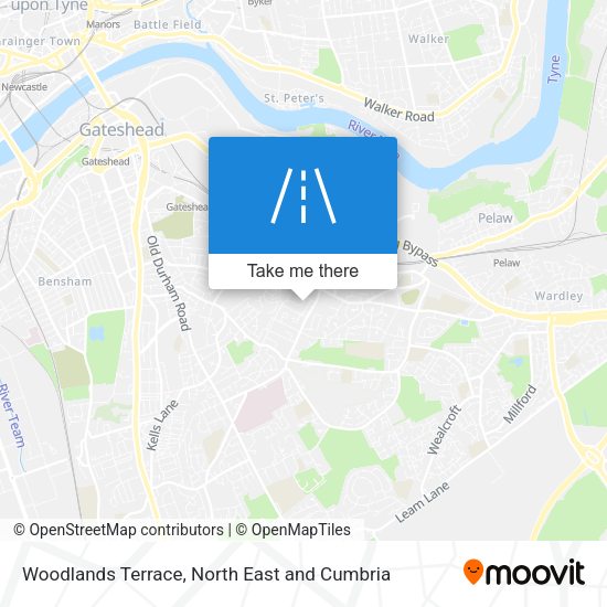 Woodlands Terrace map