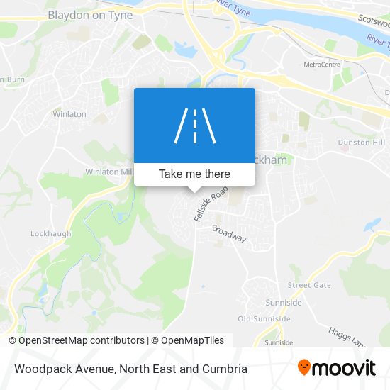 Woodpack Avenue map