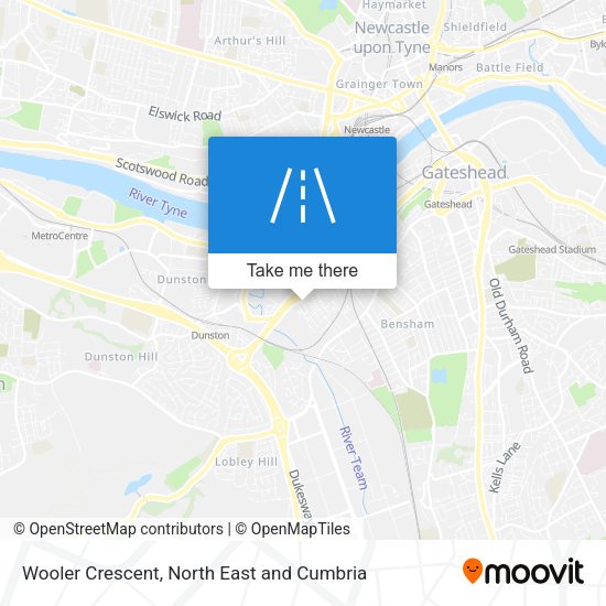 Wooler Crescent map
