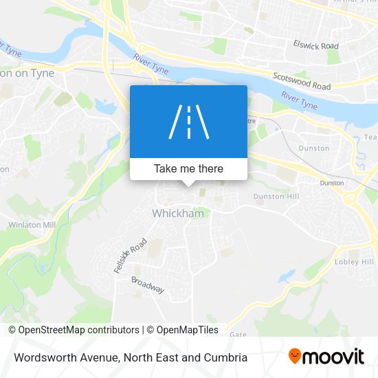 Wordsworth Avenue map