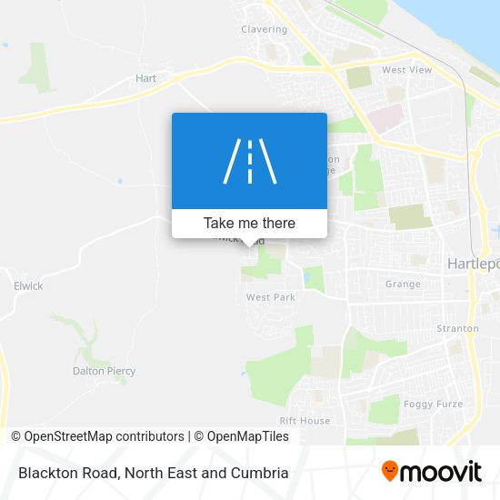 Blackton Road map