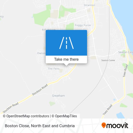 Boston Close map