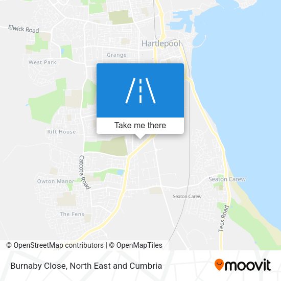 Burnaby Close map