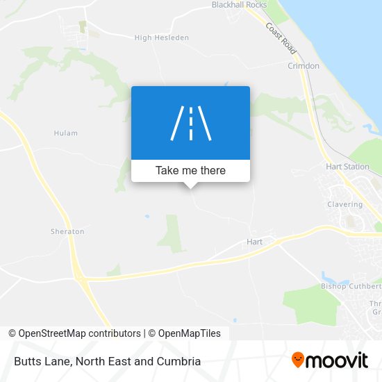 Butts Lane map