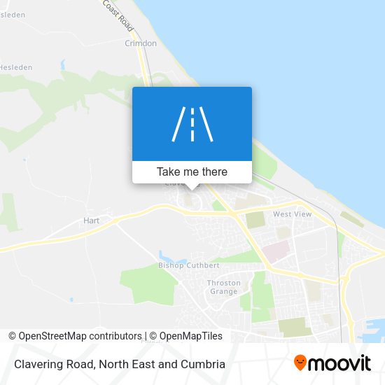 Clavering Road map