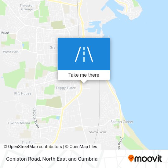 Coniston Road map