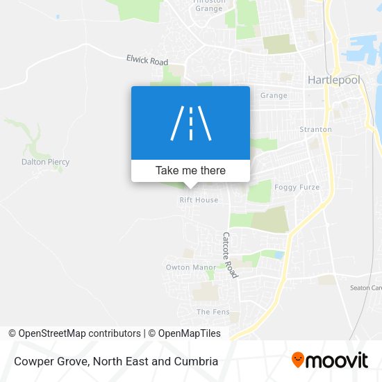 Cowper Grove map