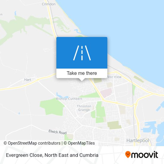 Evergreen Close map