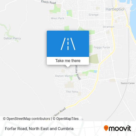 Forfar Road map