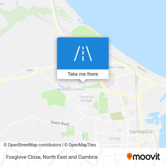 Foxglove Close map
