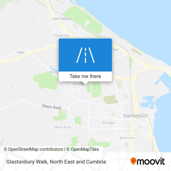 Glastonbury Walk map