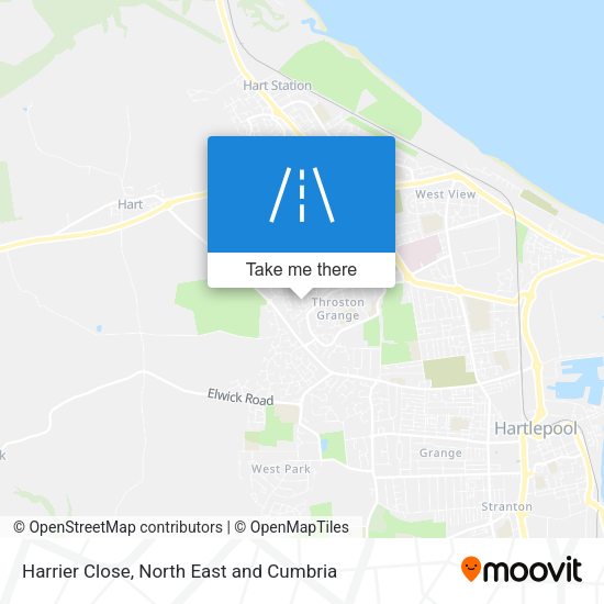 Harrier Close map