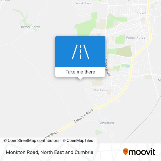 Monkton Road map