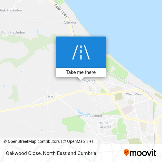 Oakwood Close map