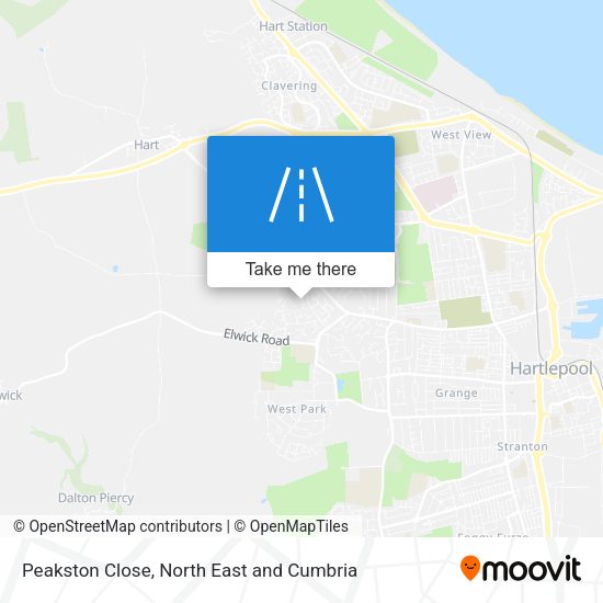 Peakston Close map