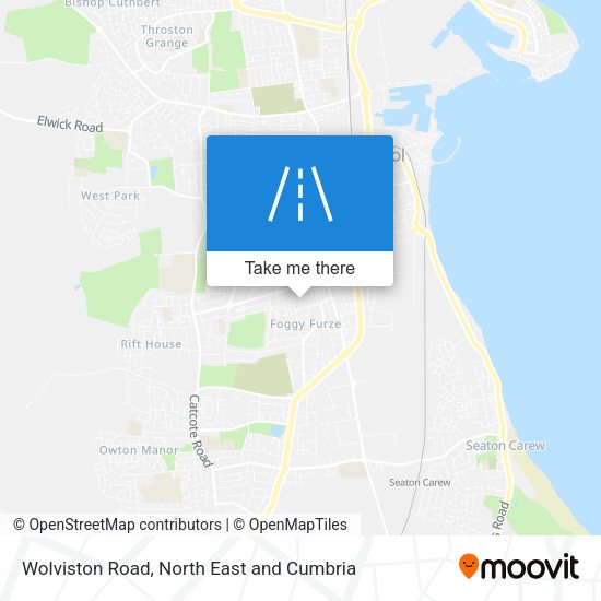 Wolviston Road map