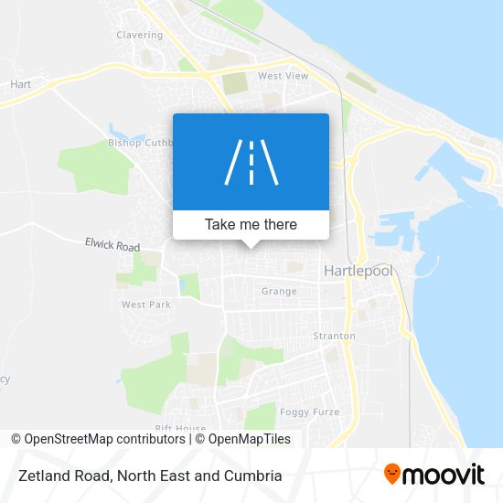 Zetland Road map