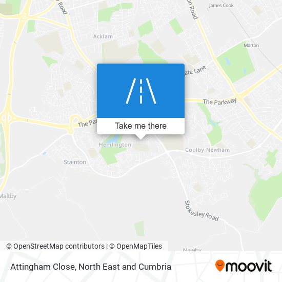 Attingham Close map