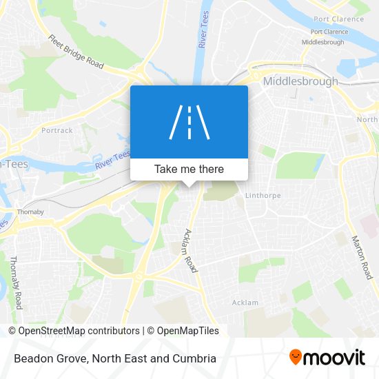 Beadon Grove map