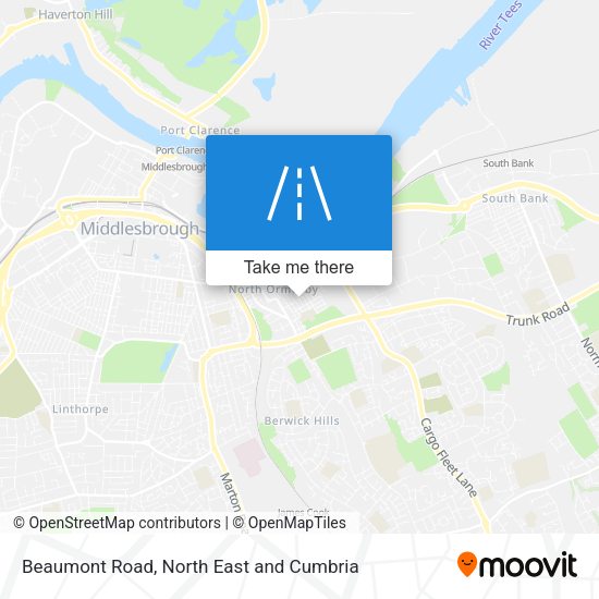 Beaumont Road map