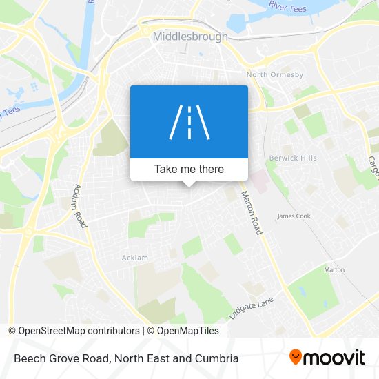 Beech Grove Road map