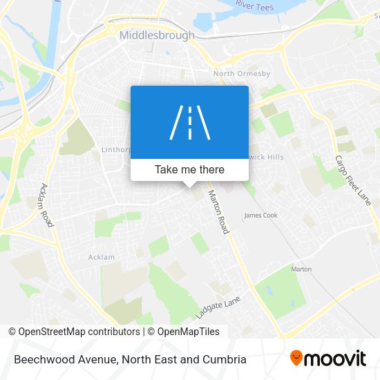 Beechwood Avenue map