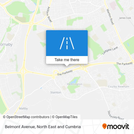Belmont Avenue map