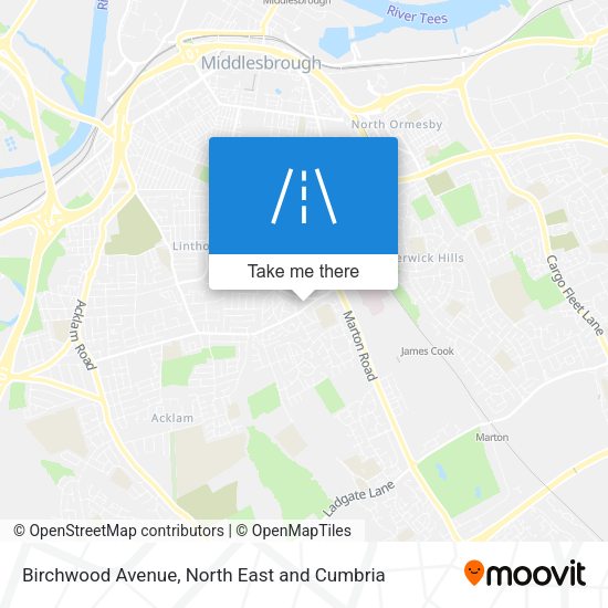 Birchwood Avenue map