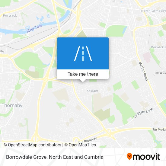 Borrowdale Grove map
