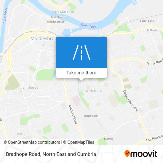 Bradhope Road map