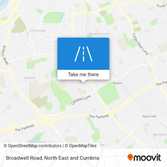 Broadwell Road map