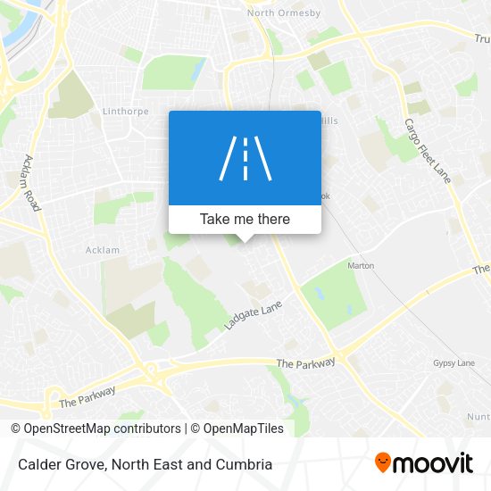 Calder Grove map