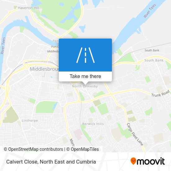 Calvert Close map