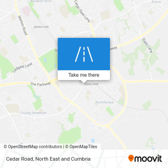 Cedar Road map