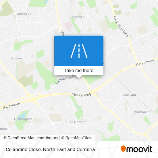 Celandine Close map