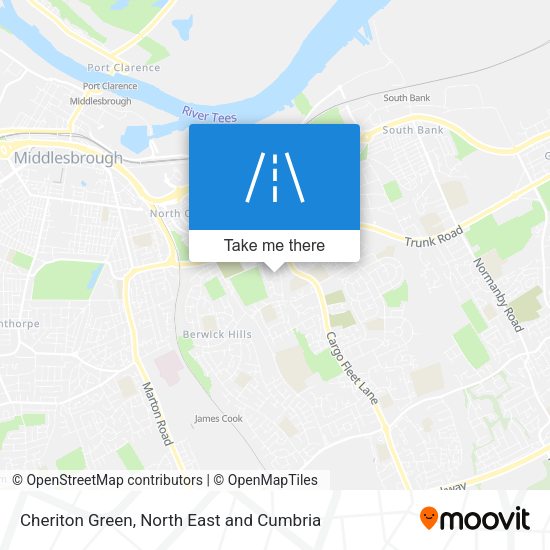 Cheriton Green map