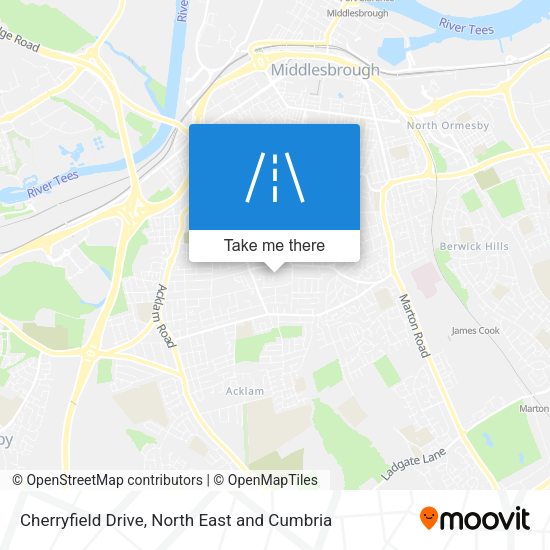 Cherryfield Drive map