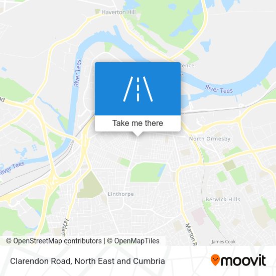 Clarendon Road map